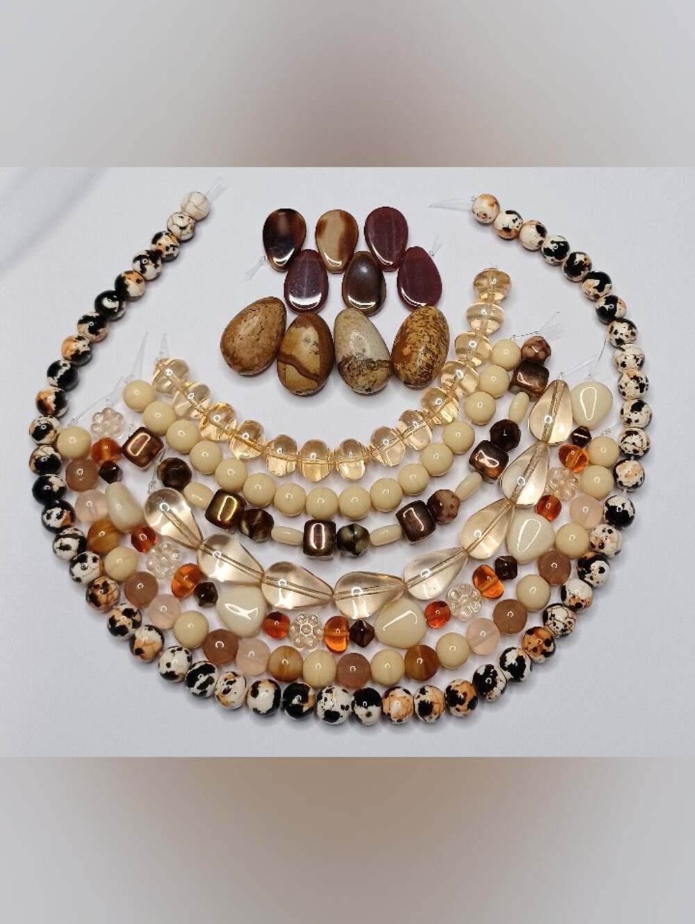 Glass Bead strands For jewelry-making Earth-Tones